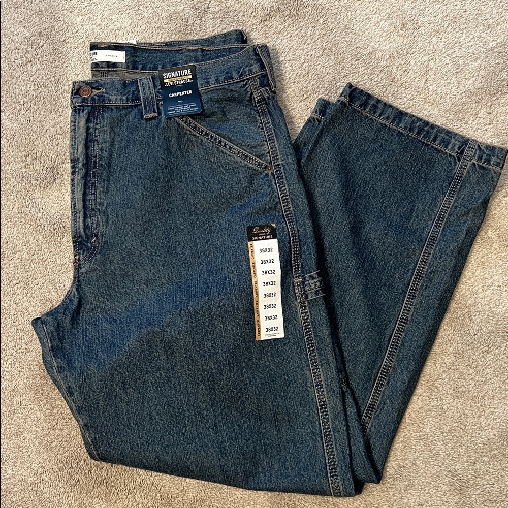 Signature Workwear Levi Strauss Carpenter Men’s Jeans 38”x32” NWT’s